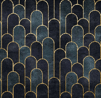 Papier peint toilette dark blue chic - Muralconcept