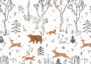 Papier peint enfant esprit de la forêt - Muralconcept