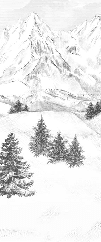 Papier peint montagne sommets de Chamonix - Muralconcept