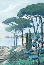 Papier peint balade dans les calanques - Muralconcept