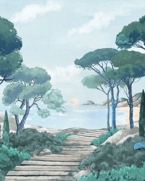 Tapete „Spaziergang in den Calanques“