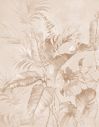 Papier peint élégante jungle poudrée, XXL, tendance