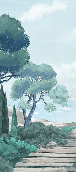 Tapete „Spaziergang in den Calanques“