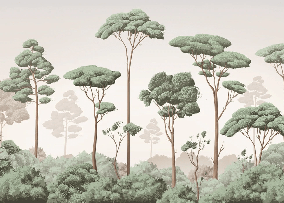 Tapete „Leichter Wind im Pinienwald“