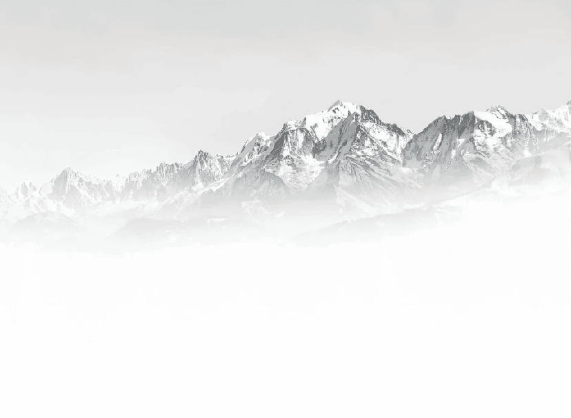 Papier peint Mont Blanc dans la brume noir et blanc - Muralconcept