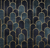 Papier peint toilette dark blue chic - Muralconcept