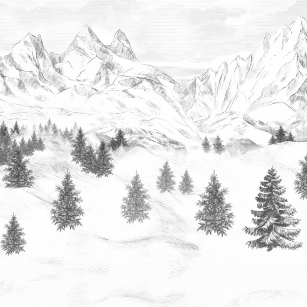 Papier peint Aiguilles d'Arves - Muralconcept