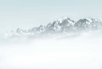 Papier peint Mont Blanc dans la brume bleu - Muralconcept