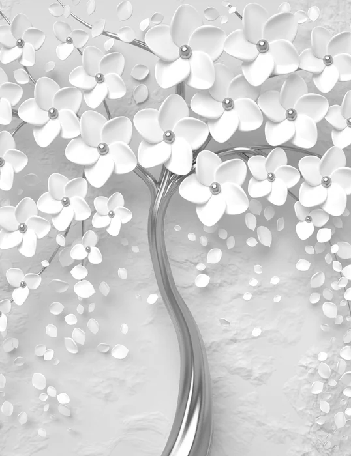 Papier peint toilette tree 3D - Muralconcept