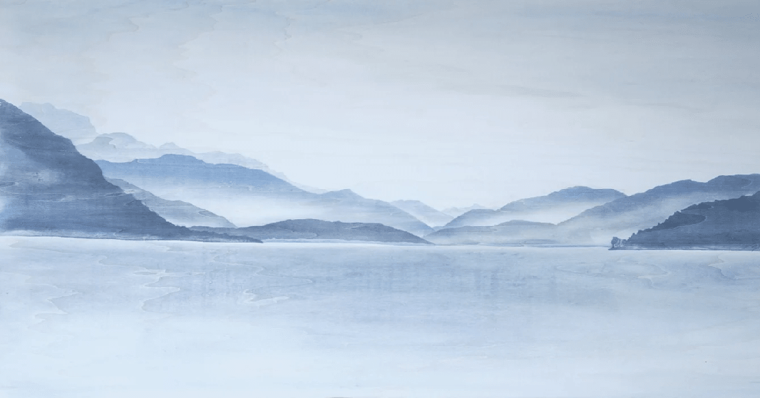 Papier peint Annecy | Les Bleus du Lac® - Muralconcept