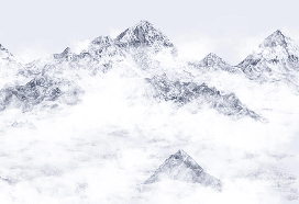 Papier peint Mont Everest bleu - Muralconcept