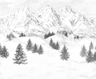 Papier peint montagne sommets de Chamonix - Muralconcept