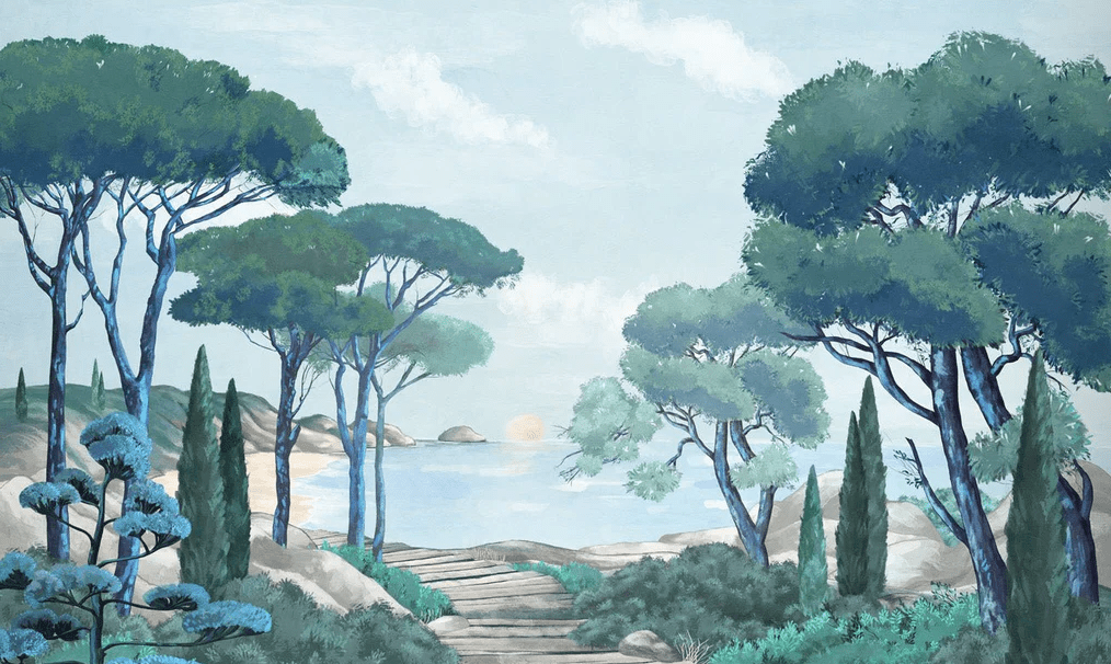 Tapete „Spaziergang in den Calanques“