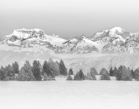Fototapete - La Tournette und darüber hinaus