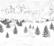 Papier peint Aiguilles d'Arves, XXL, tendance