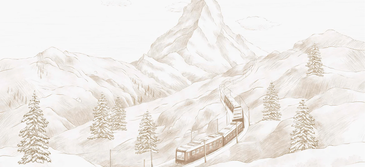 Papier peint panoramique Mont Cervin sépia, XXL, tendance