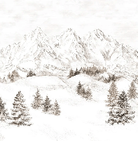Papier peint montagne massif des Alpes - Muralconcept
