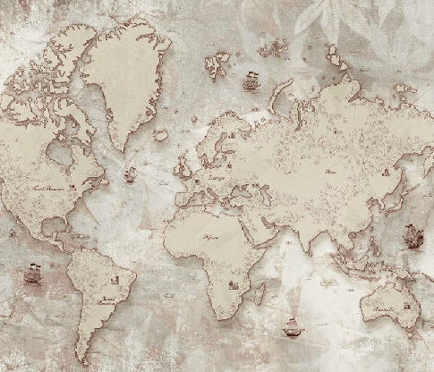 Papier peint Minimaliste World, XXL, tendance