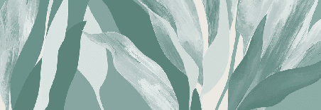 Papier peint panoramique étoffe florale vert d'eau - Muralconcept
