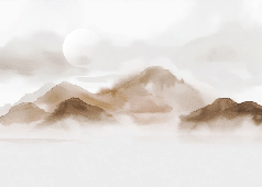 Papier peint montagnes voilées – Lueur sépia - Muralconcept