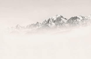 Papier peint salle de bain Mont Blanc dans la brume sépia - Muralconcept