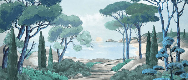 Tapete Spaziergang in den Calanques