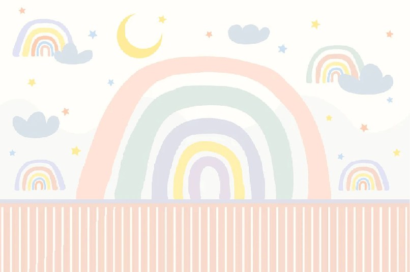 Tapete Mädchenzimmer Regenbogen