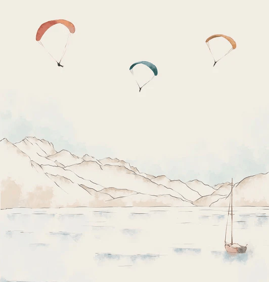 Papier peint Annecy, cimes & art - Muralconcept