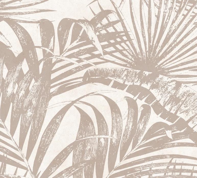 Papier peint monochrome jungle feuille - Muralconcept