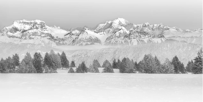 Fototapete - La Tournette und darüber hinaus