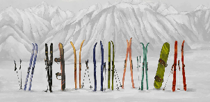 Papier peint ski à Courchevel - Muralconcept