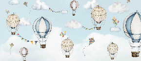 Tapete Flug der Heißluftballons