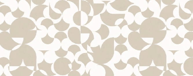Papier peint rétro forme graphique beige - Muralconcept