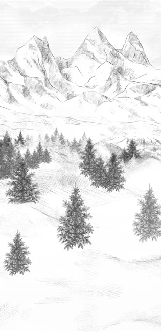 Papier peint Aiguilles d'Arves, XXL, tendance