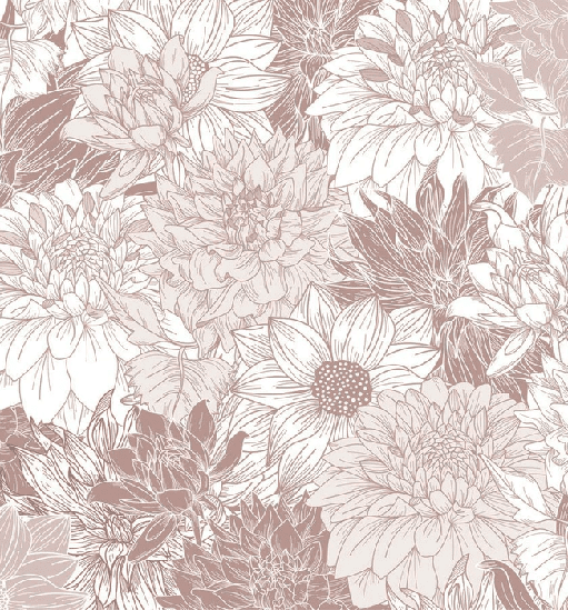 Papier peint fleur Dahlia - Muralconcept