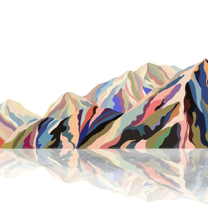 Annecy arty color wallpaper - Muralconcept