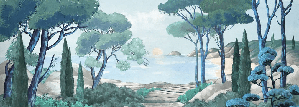 Papier peint balade dans les calanques - Muralconcept