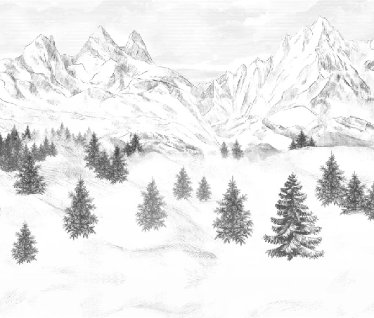 Papier peint Aiguilles d'Arves - Muralconcept