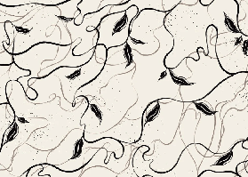 Papier peint végétal -  Lignes greige - Muralconcept