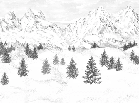 Papier peint Aiguilles d'Arves - Muralconcept