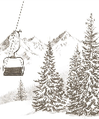 Papier peint immersion Alpine Sépia - Muralconcept