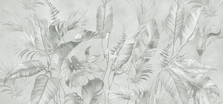 Papier peint élégante jungle sauge - Muralconcept
