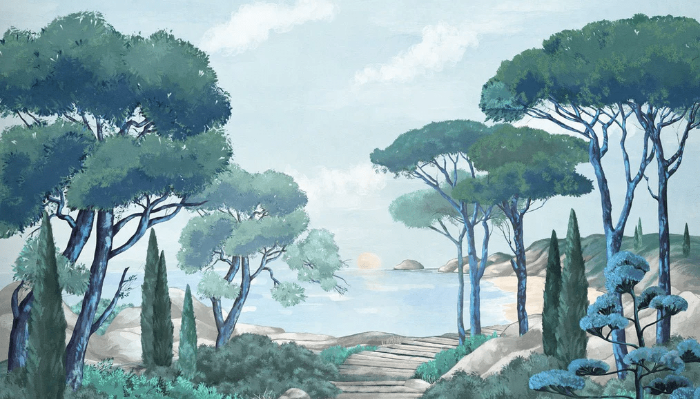 Tapete „Spaziergang in den Calanques“