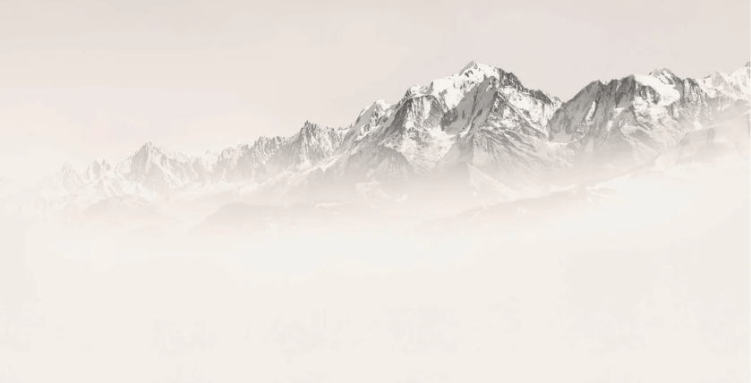 Papier peint Mont Blanc dans la brume sépia, XXL, tendance