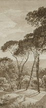 Papier peint panoramique paysage italien ambré - Muralconcept