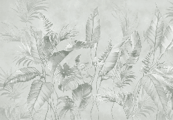 Papier peint élégante jungle sauge - Muralconcept