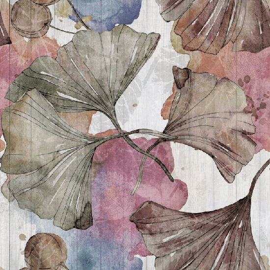 Papier peint panoramique ginkgo Japon Zen - Muralconcept