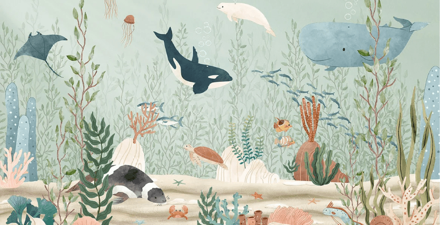 Tapete Baby Meereswelt