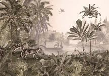 Papier peint jungle haven léopard, XXL, tendance