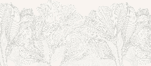 Papier peint panoramique gris et blanc valse des fleurs - Muralconcept